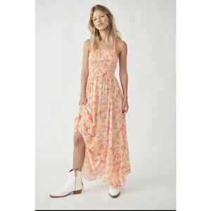 Free People Wave Printed Maxi Slip Dress